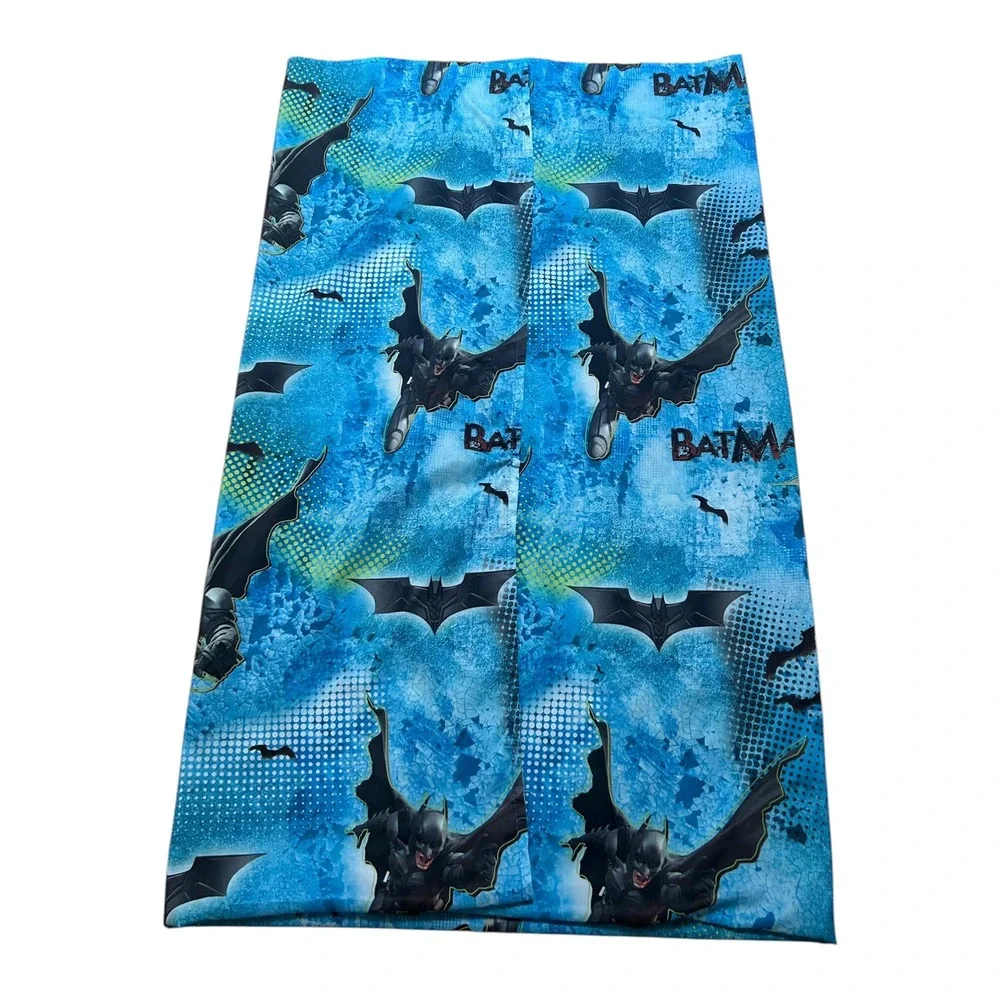 Batman DC Comics Superhero Blue Twin Flat Bed Sheet All Over Print Fabric